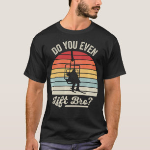 Grappige Ski Lift Bro Retro Vintage Skisport T-shirt