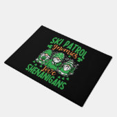 Grappige ski-patrouille St. Patrick's Day Deurmat (Schuin)