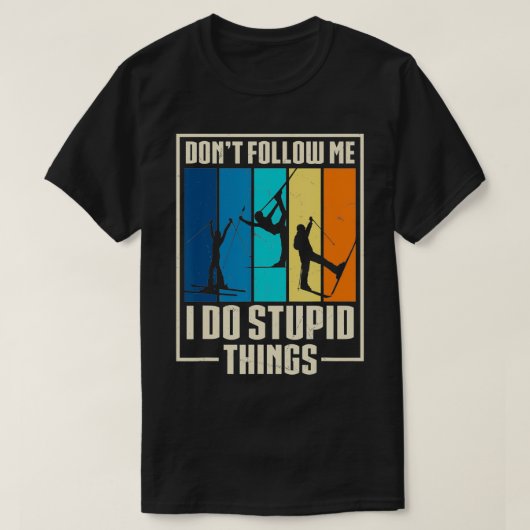 Grappige ski-retro t-shirt (Design voorkant)