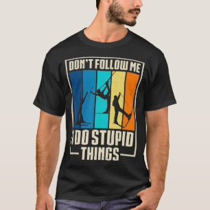 Grappige ski-retro t-shirt
