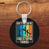 Grappige Ski Retro Vintage Sleutelhanger (Voorkant)