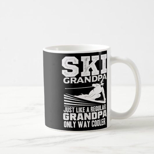 Grappige Ski Skilopen Opa Opa Cool Citaat Koffiemok (Rechts)