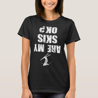 Grappige Ski T-shirt Versleten Skiën Winter Sporte