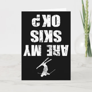 Grappige Ski T-shirt Versleten Skiën Winter Sporte Kaart