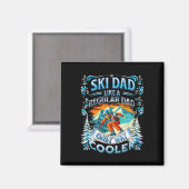Grappige Ski Vader Als Een Gewone Vader Alleen Maa Magneet (Voorkant / Achterkant)
