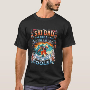 grappige ski vader als een gewone vader alleen man t-shirt