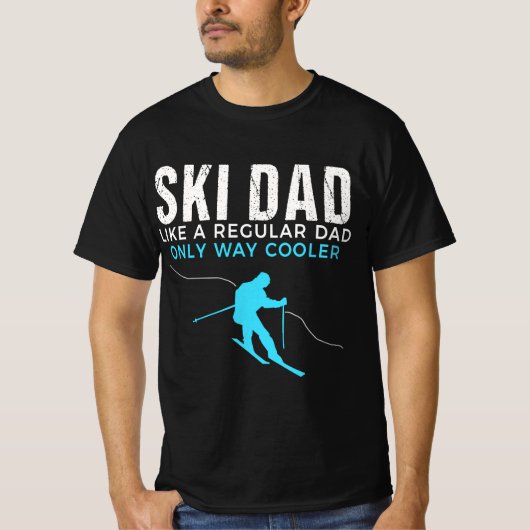 Grappige Ski Vader - Skier T voor Mannen  T-shirt (Voorkant)