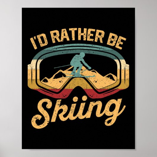 Grappige Ski Wintersportliefhebber Skiloper Ik Gin Poster (Voorkant)