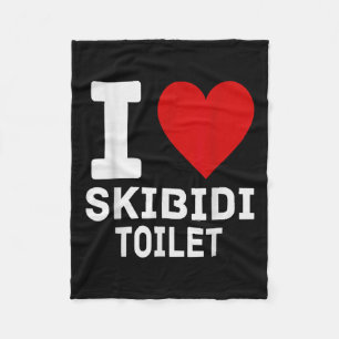 Grappige Skibidi meme Ik hou van Skibidi Toilet vo Fleece Deken
