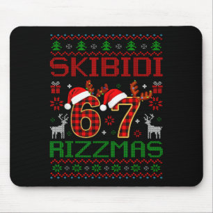 Grappige Skibidi Rizzmas Meme Lelijke Kerstsfeer X Muismat