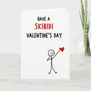 Grappige Skibidi Valentijnsdag kaart