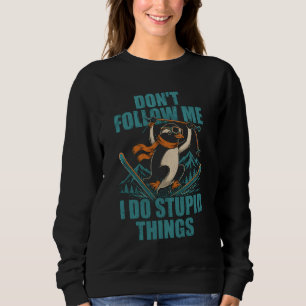 Grappige Skiende Pinguïn Berg Leven T-shirt