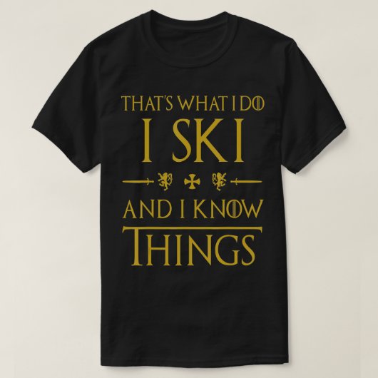 Grappige Skigeschenken Liefde om te skiën T-shirt (Design voorkant)