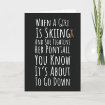 Grappige Skikaarten Meisjes Skister Skien Vrouwen