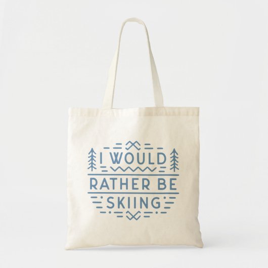 Grappige skiliefhebbers skiën esthetische retro tote bag (Voorkant)