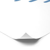 Grappige skiliefhebbers skiërs esthetisch blauw perfect poster (Hoek)