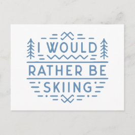 Grappige skiliefhebbers skiërs esthetisch briefkaart