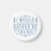 Grappige skiliefhebbers skiërs esthetisch magneet (Voorkant)