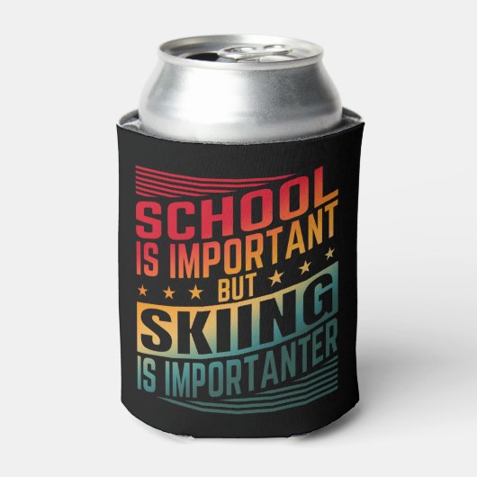 Grappige Skiquotes Typografie Blikjeskoeler (Blikje Voorkant)