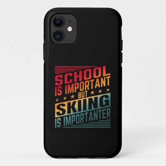Grappige Skiquotes Typografie Case-Mate iPhone Case (Achterkant)
