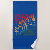 Grappige Skiquotes Typografie Strandlaken (Voorkant)