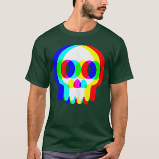 Grappige Skullrippy Vaporwave Halloweenechno Rave  T-shirt