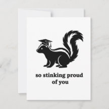 Grappige skunk diploma kaart zo trots als een aap