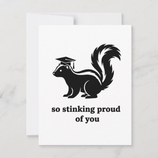 Grappige skunk diploma kaart zo trots als een aap (Voorkant)