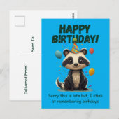 Grappige Skunk Verjaardag Vergeten Briefkaart (Voorkant / Achterkant)