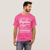 Grappige Skydive Tweemaal Parachute Skydiv T-shirt (Voorkant volledig)