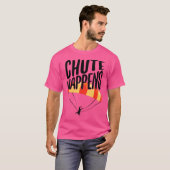 Grappige Skydiver-parachute gebeurt skydiven T-shirt (Voorkant volledig)