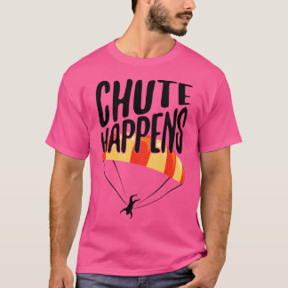 Grappige Skydiver-parachute gebeurt skydiven T-shirt