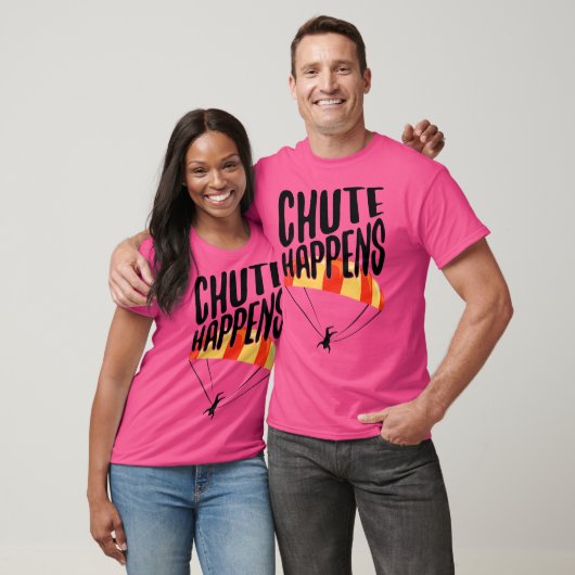 Grappige Skydiver-parachute gebeurt skydiven T-shirt (Unisex)