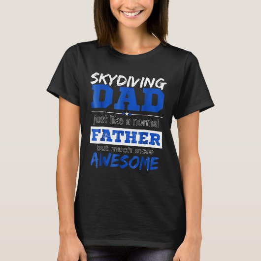 Grappige Skydiving Vader Vaderdag T-shirt (Voorkant)