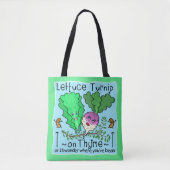 Grappige sla plantaardige woordspeling elementaire tote bag (Voorkant)