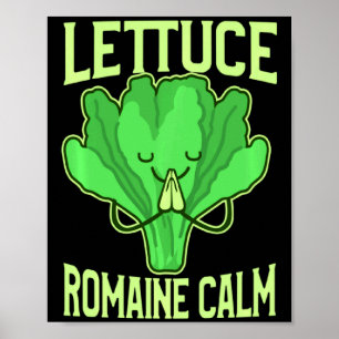 Grappige Sla Romaine Kalm Meditatie Yoga Zen Poster