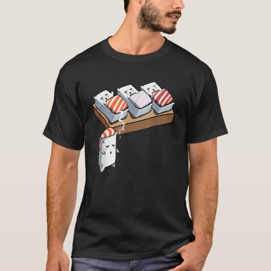 Grappige Slaap Wandelen Sushi Kawaii Japans Lekker T-shirt (Voorkant)