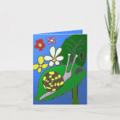 Grappige Slak Bewerkbaar  Kaart (Voorkant)