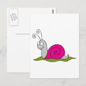 grappige slak briefkaart (Voorkant / Achterkant)