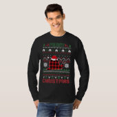 Grappige slak lelijke kerst rode plaid lampjes tru t-shirt (Voorkant volledig)