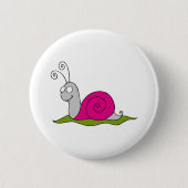grappige slak ronde button 5,7 cm (Voorkant)