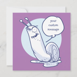 grappige slak zegt iets , cartoon