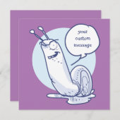 grappige slak zegt iets , cartoon (Voorkant / Achterkant)