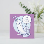 grappige slak zegt iets , cartoon (Staand voorkant)