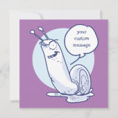 grappige slak zegt iets , cartoon (Voorkant)