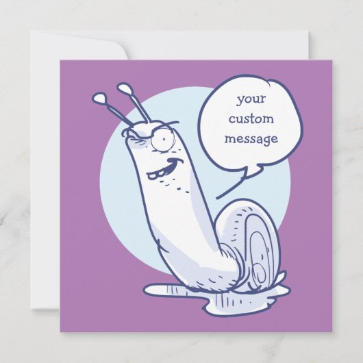 grappige slak zegt iets , cartoon (Voorkant)