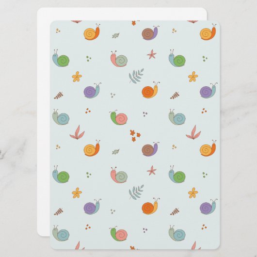 Grappige slakken feestdagenkaart (Voorkant / Achterkant)