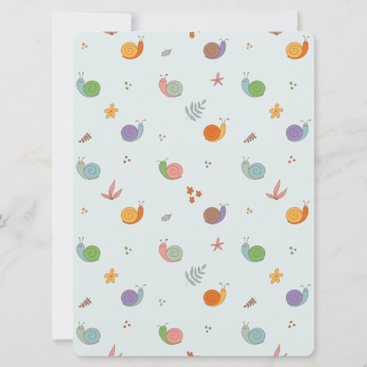 Grappige slakken feestdagenkaart (Voorkant)