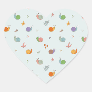 Grappige slakken hart sticker