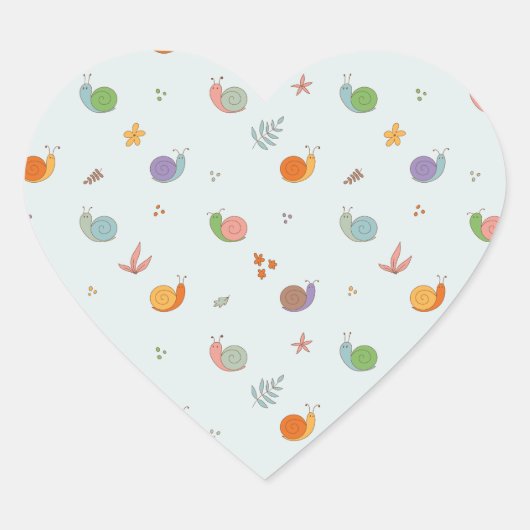 Grappige slakken hart sticker (Voorkant)